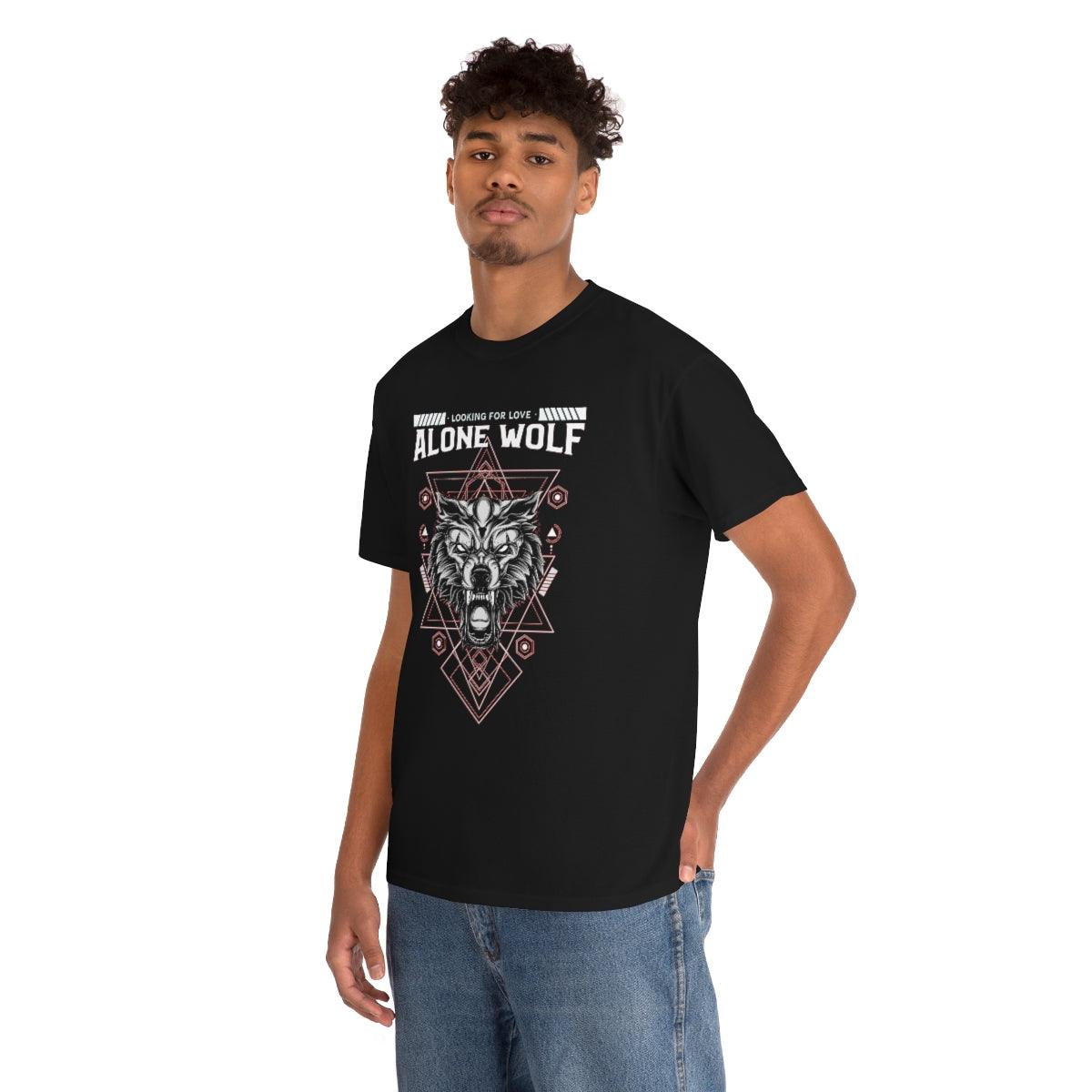 Alone Wolf Looking For Love - T-Shirt - Witty Twisters Fashions