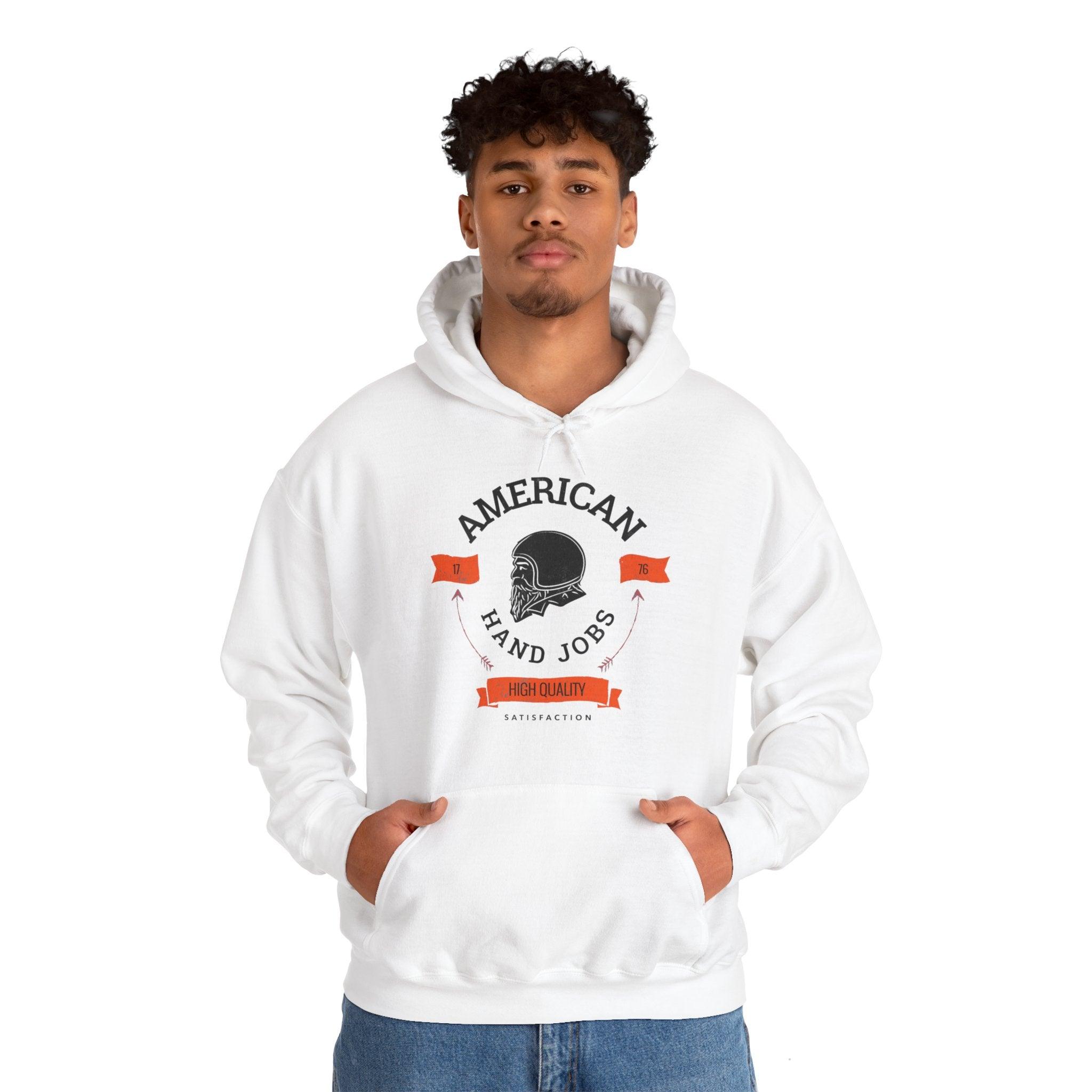 American Hand Jobs High Quality Satisfaction - Hoodie - Witty Twisters Fashions