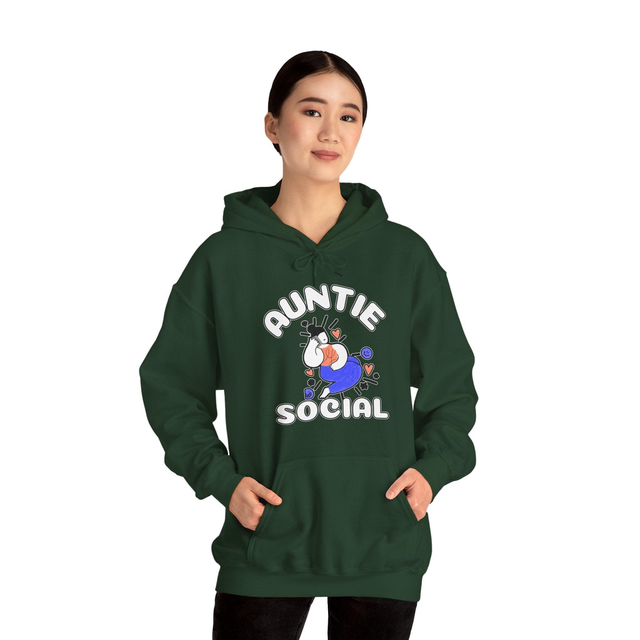 Auntie Social - Hoodie - Witty Twisters Fashions