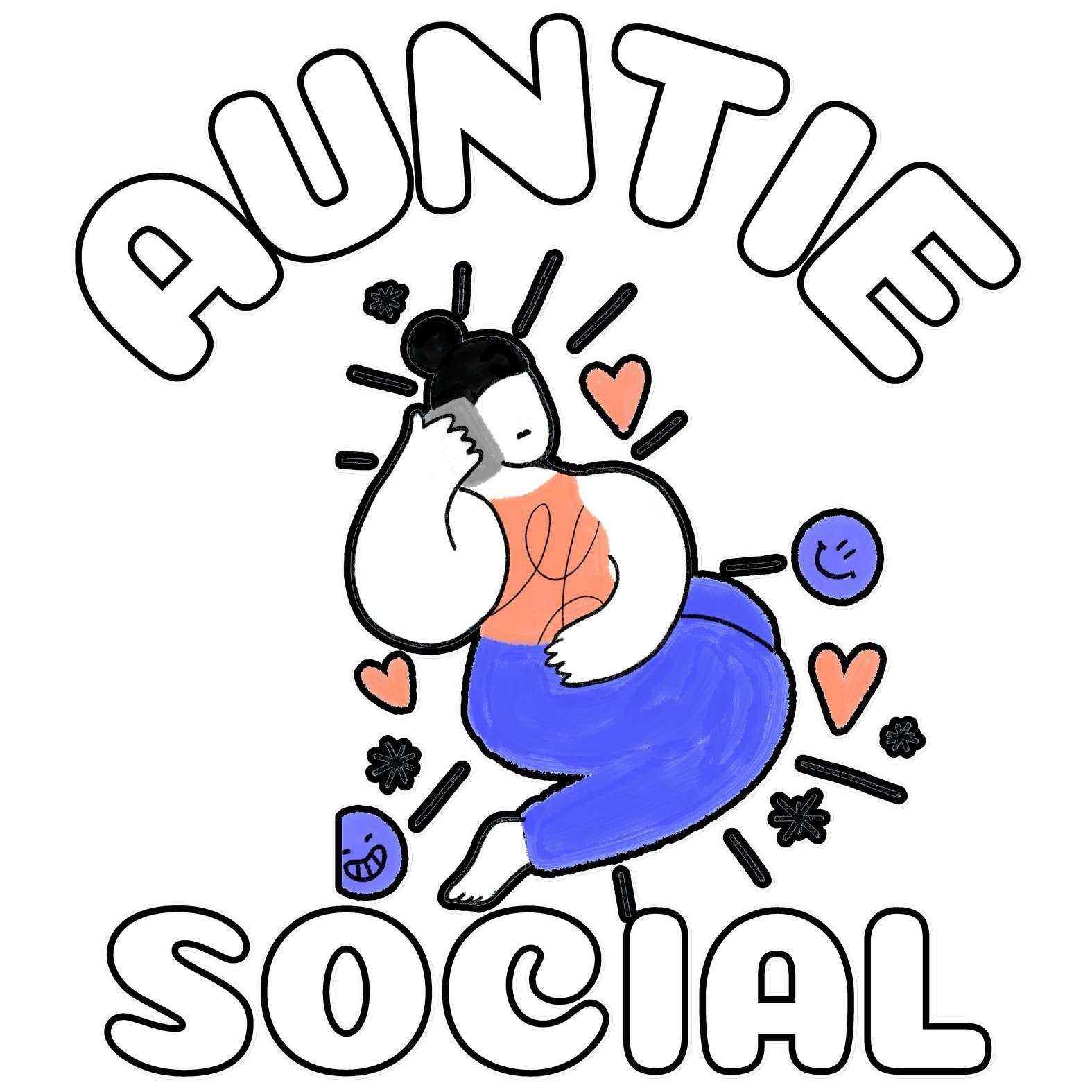 Auntie Social - Hoodie - Witty Twisters Fashions