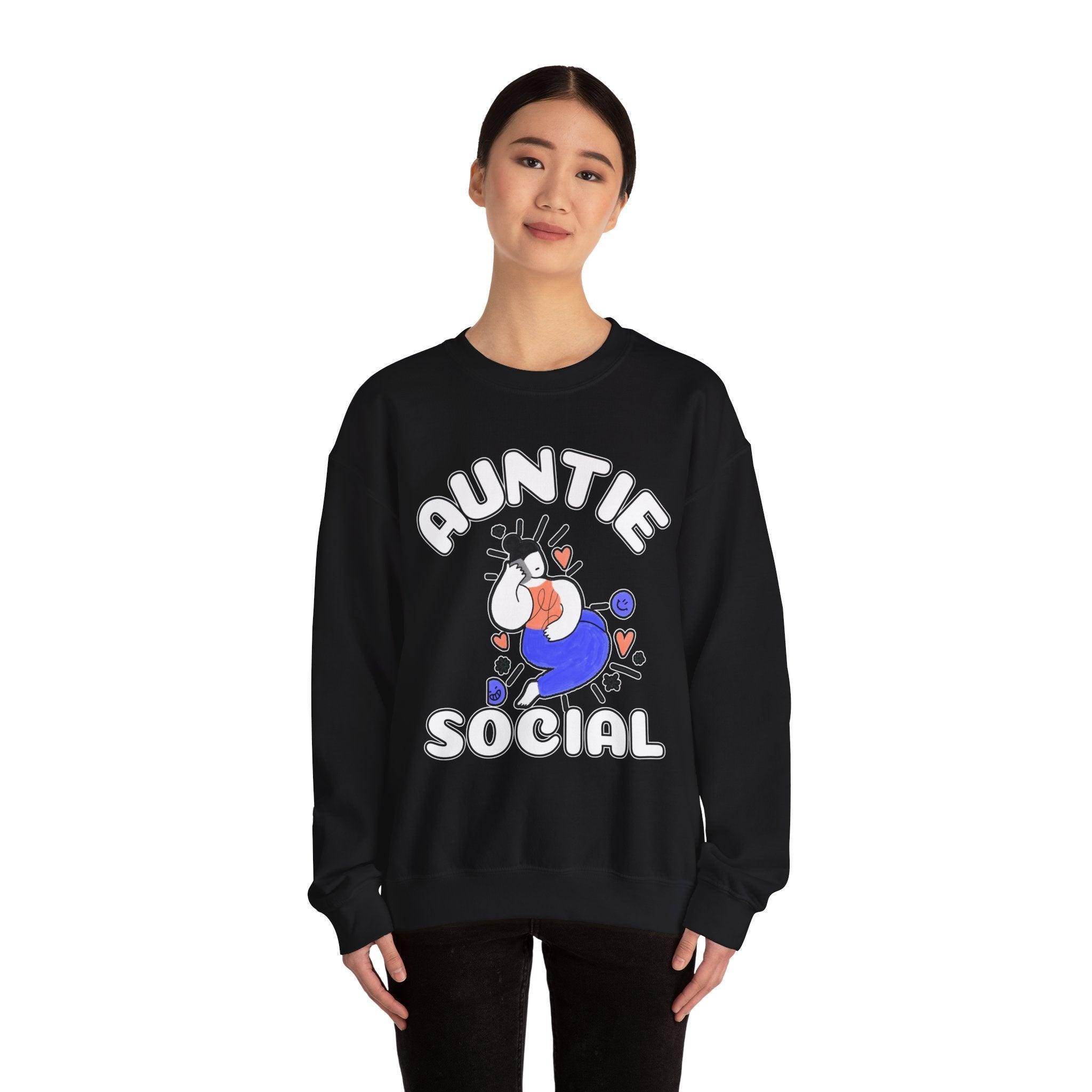 Auntie Social - Sweatshirt - Witty Twisters Fashions