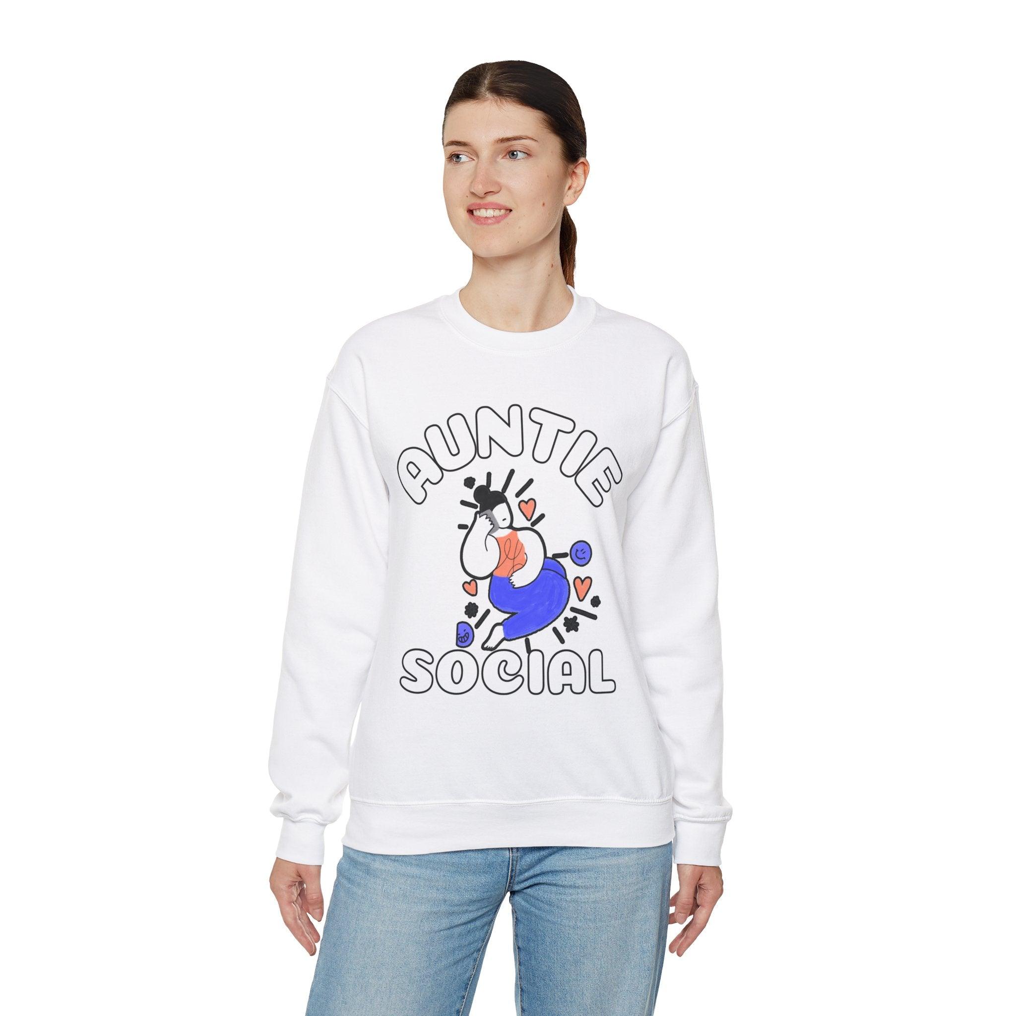 Auntie Social - Sweatshirt - Witty Twisters Fashions