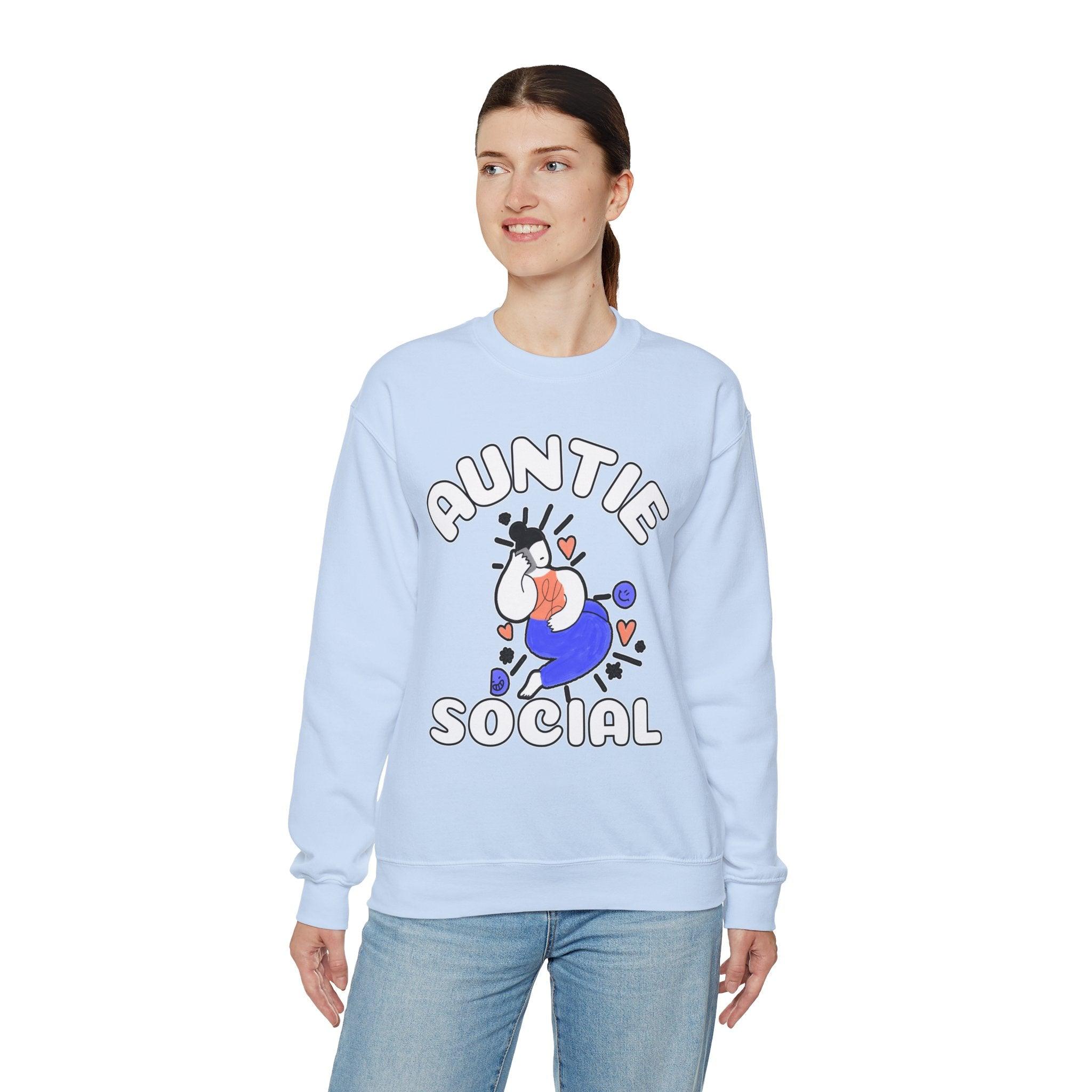 Auntie Social - Sweatshirt - Witty Twisters Fashions