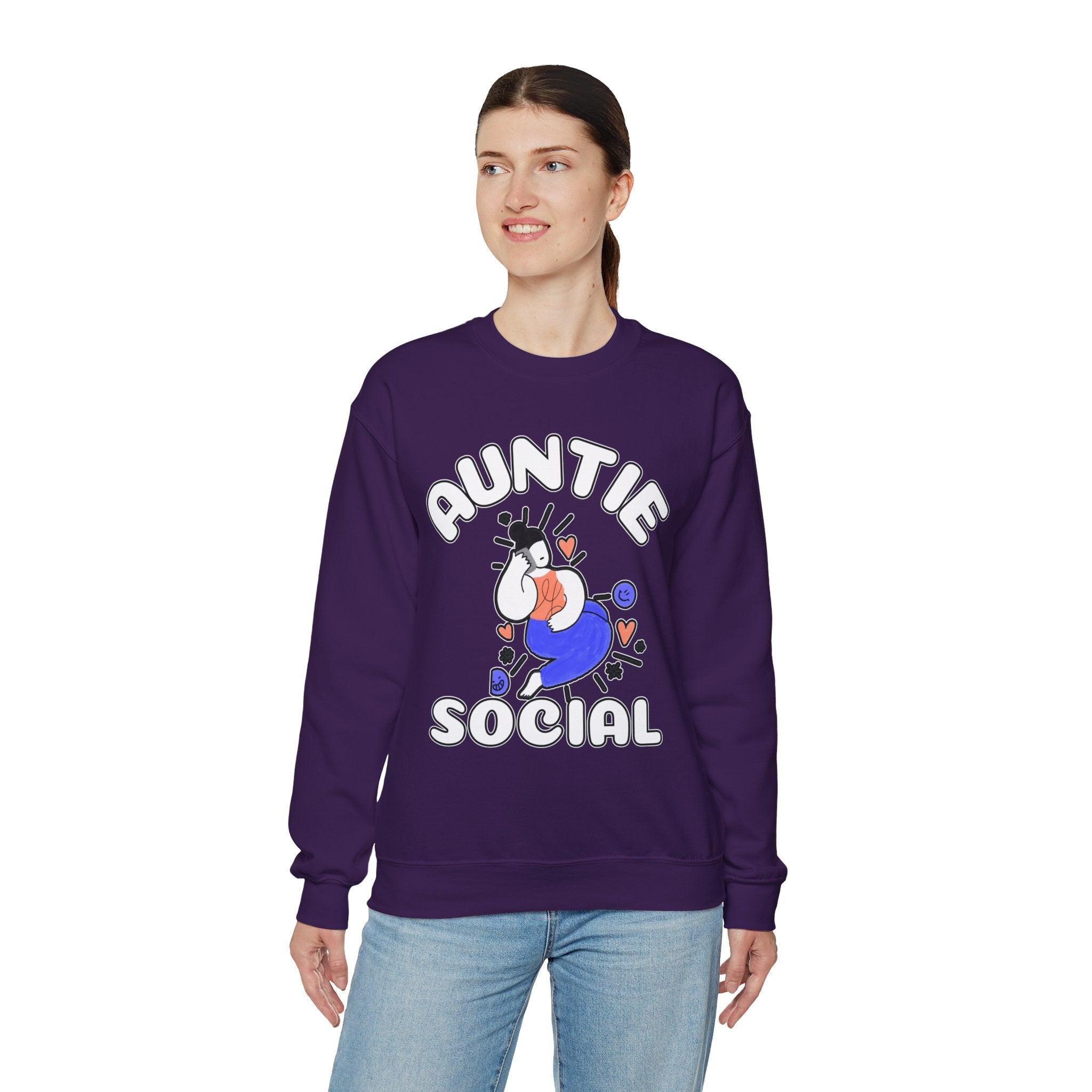 Auntie Social - Sweatshirt - Witty Twisters Fashions