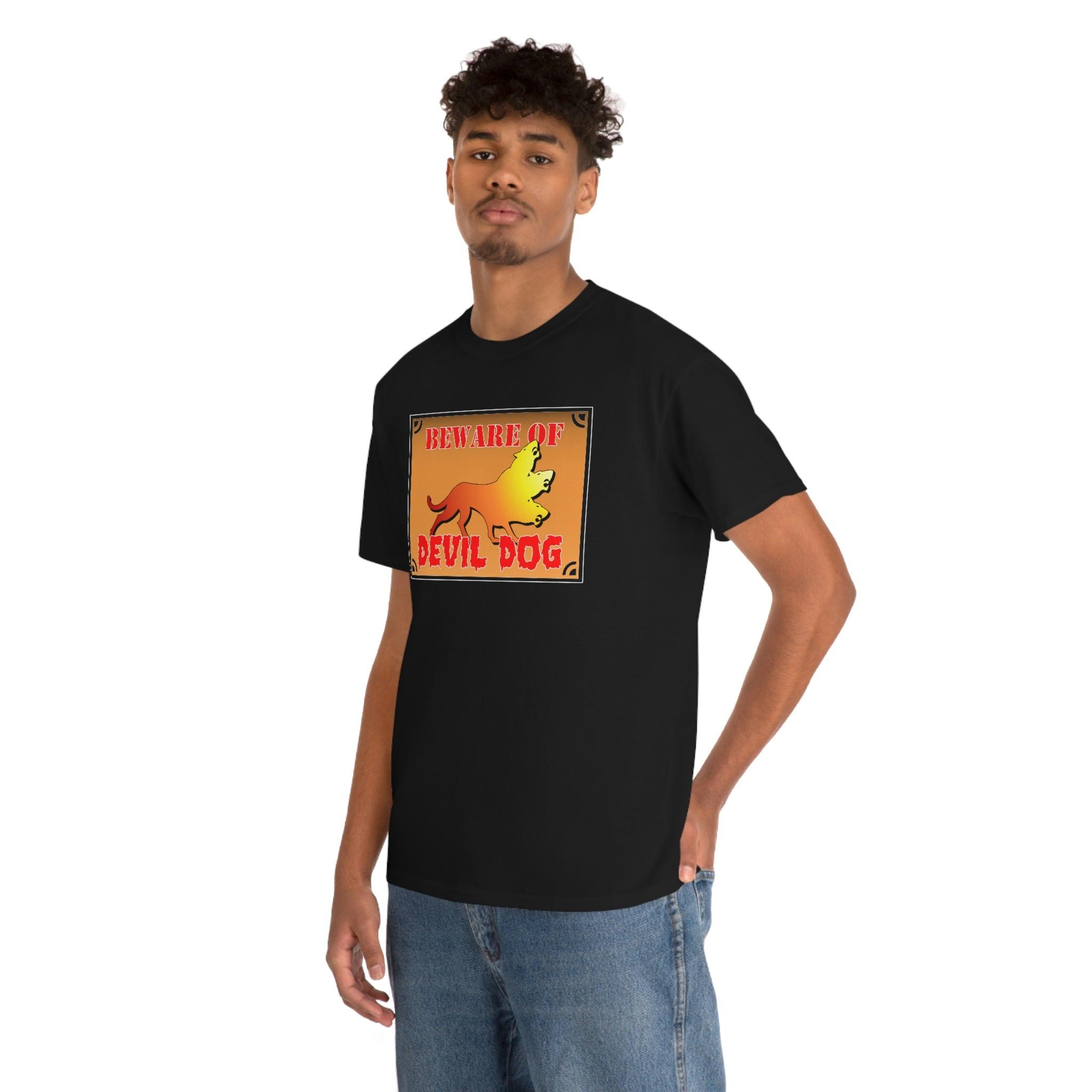 Beware of Devil Dog Sign - T-Shirt - Witty Twisters Fashions