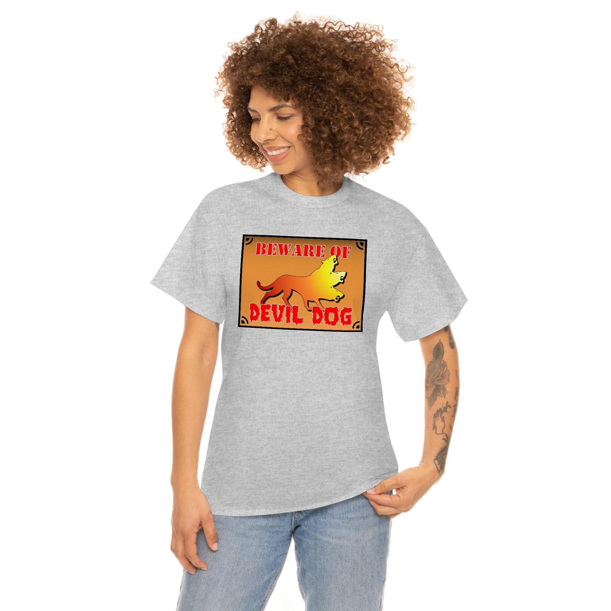 Beware of Devil Dog Sign - T-Shirt - Witty Twisters Fashions