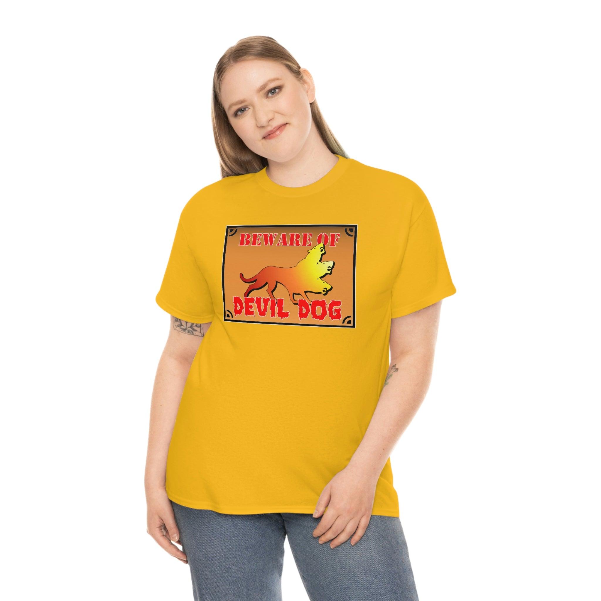 Beware of Devil Dog Sign - T-Shirt - Witty Twisters Fashions