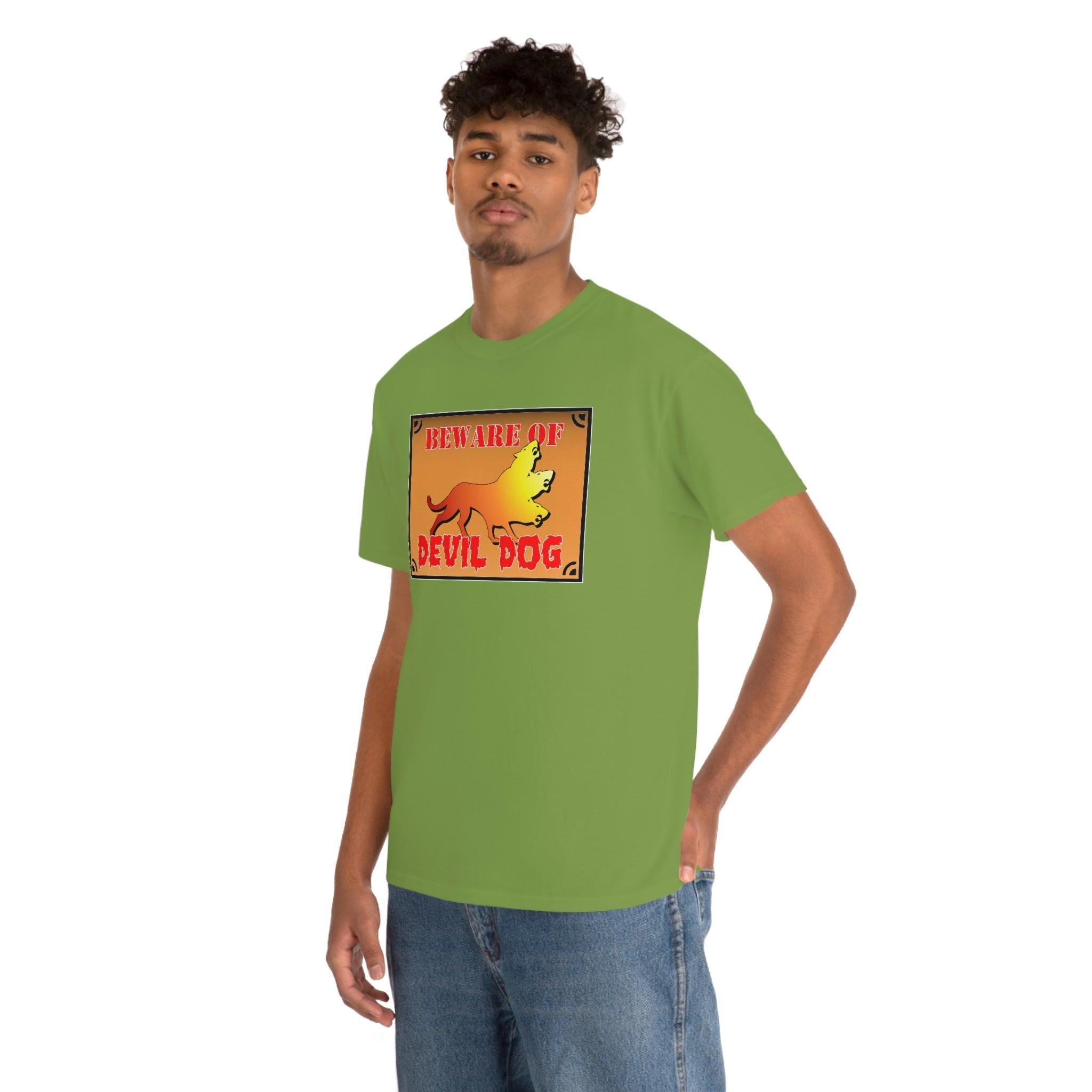 Beware of Devil Dog Sign - T-Shirt - Witty Twisters Fashions