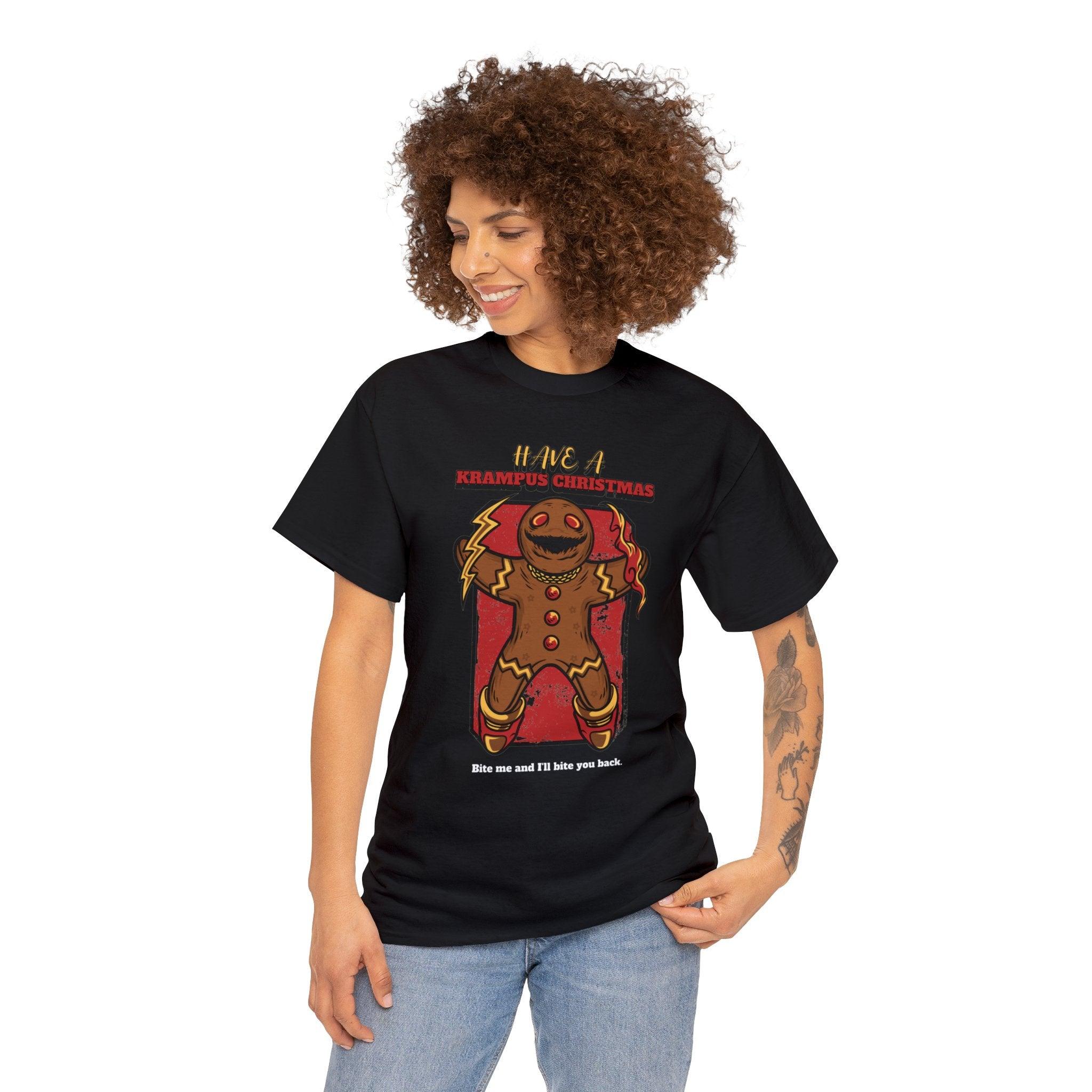 Have a Krampus Christmas - Bite me and I'll bite you back. - Witty Twisters T-Shirts