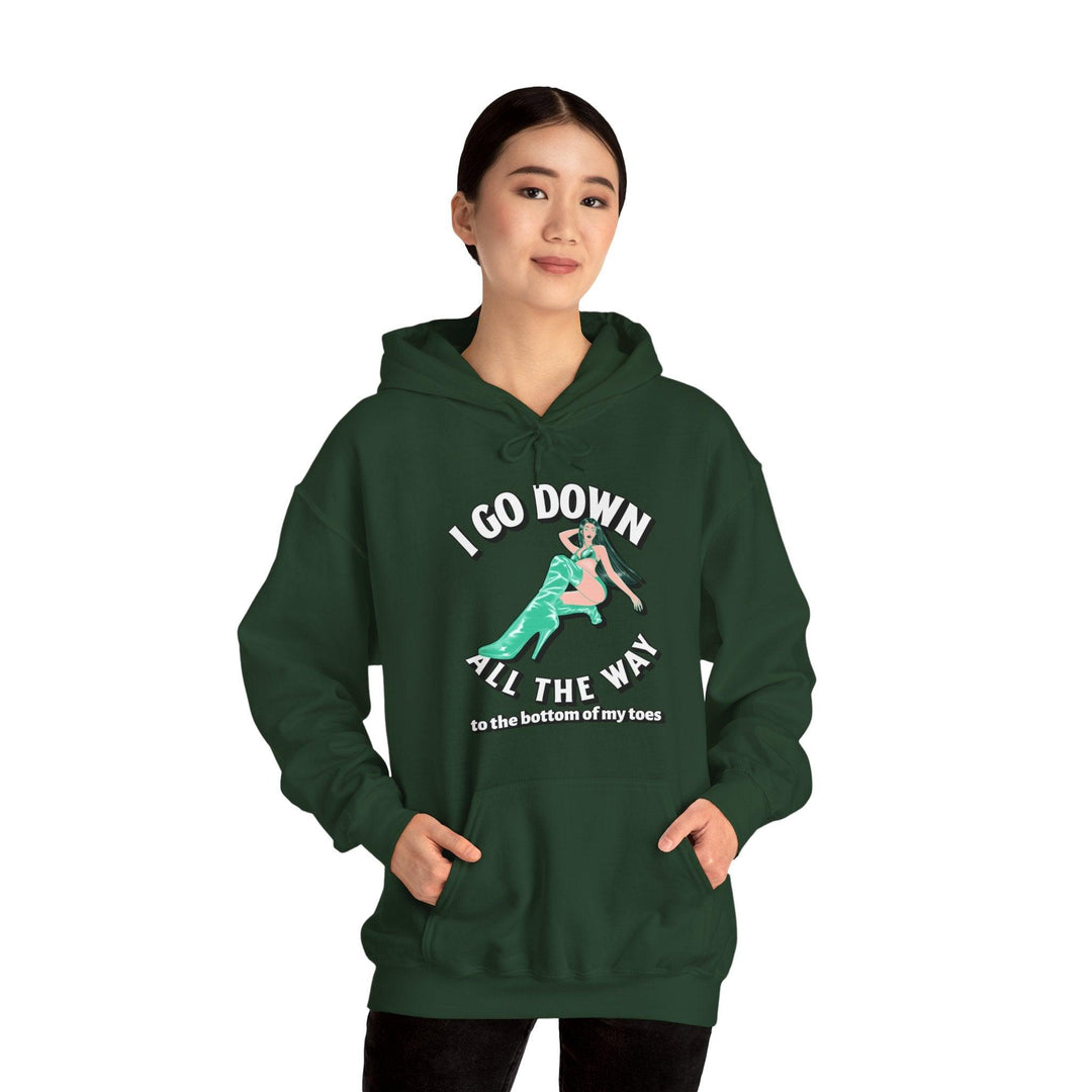 I Go Down All The Way To The Bottom Of My Toes (Hoodie) - Witty Twisters T-Shirts