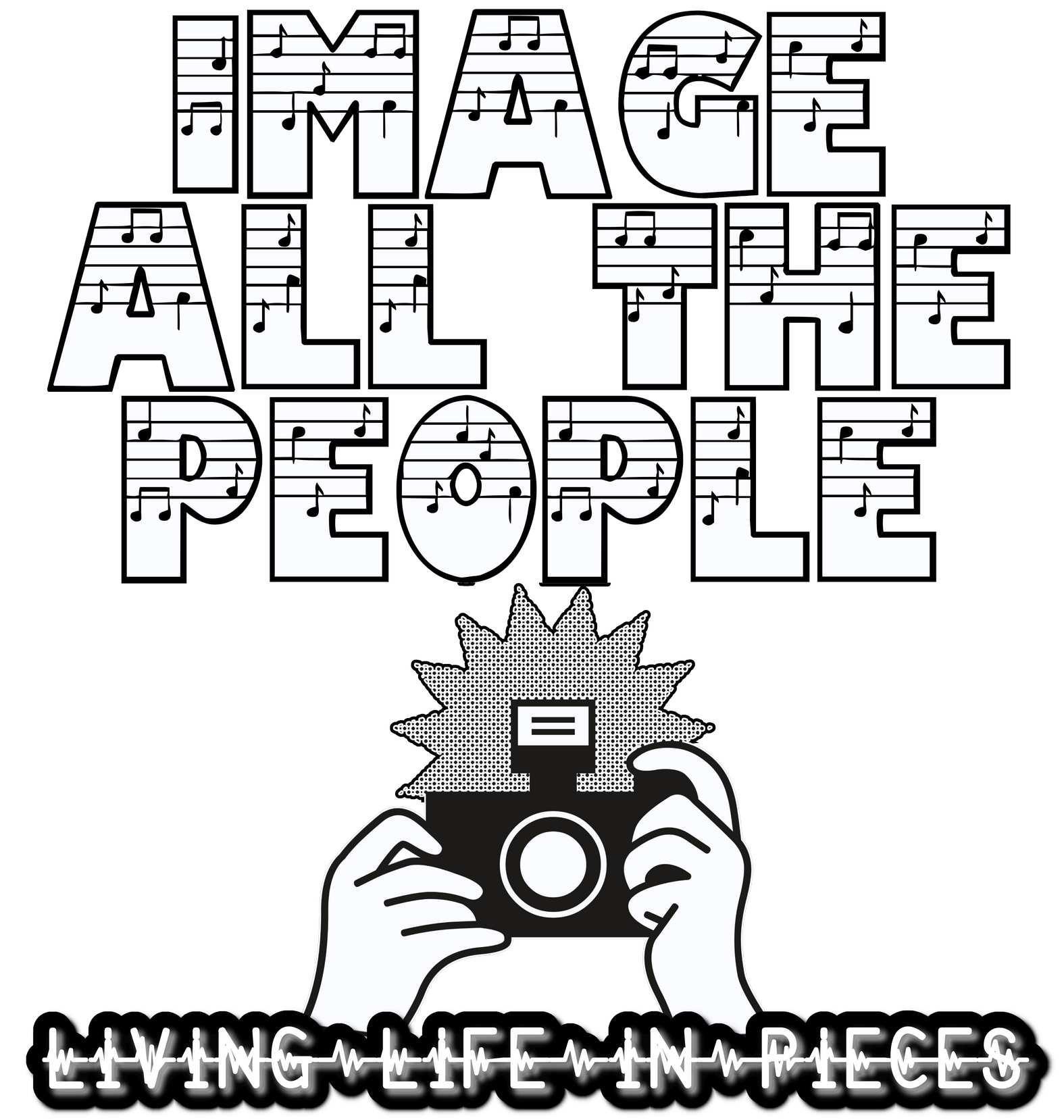 Image All The People Living Life In Pieces - T-Shirt - Witty Twisters Fashions