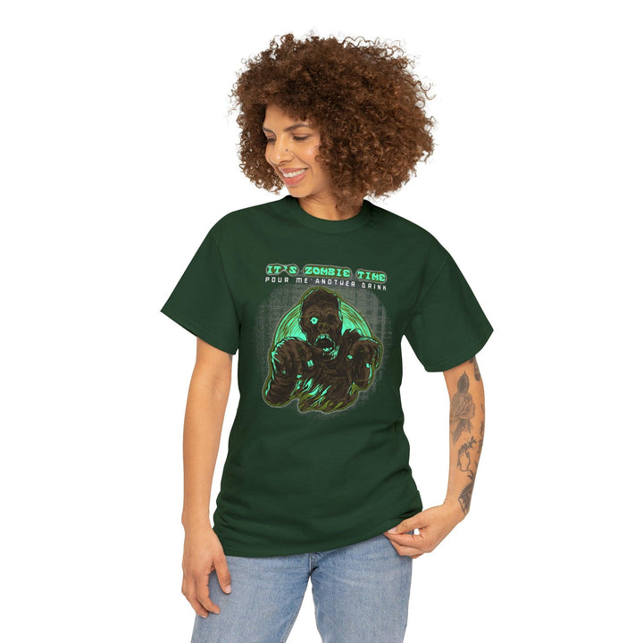 It's Zombie Time Pour Me Another Drink - Witty Twisters T-Shirts