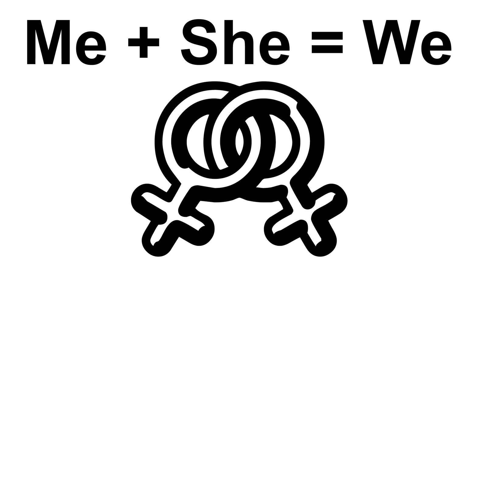 Me + She = We women's same-sex symbols - T-Shirt - Witty Twisters Fashions