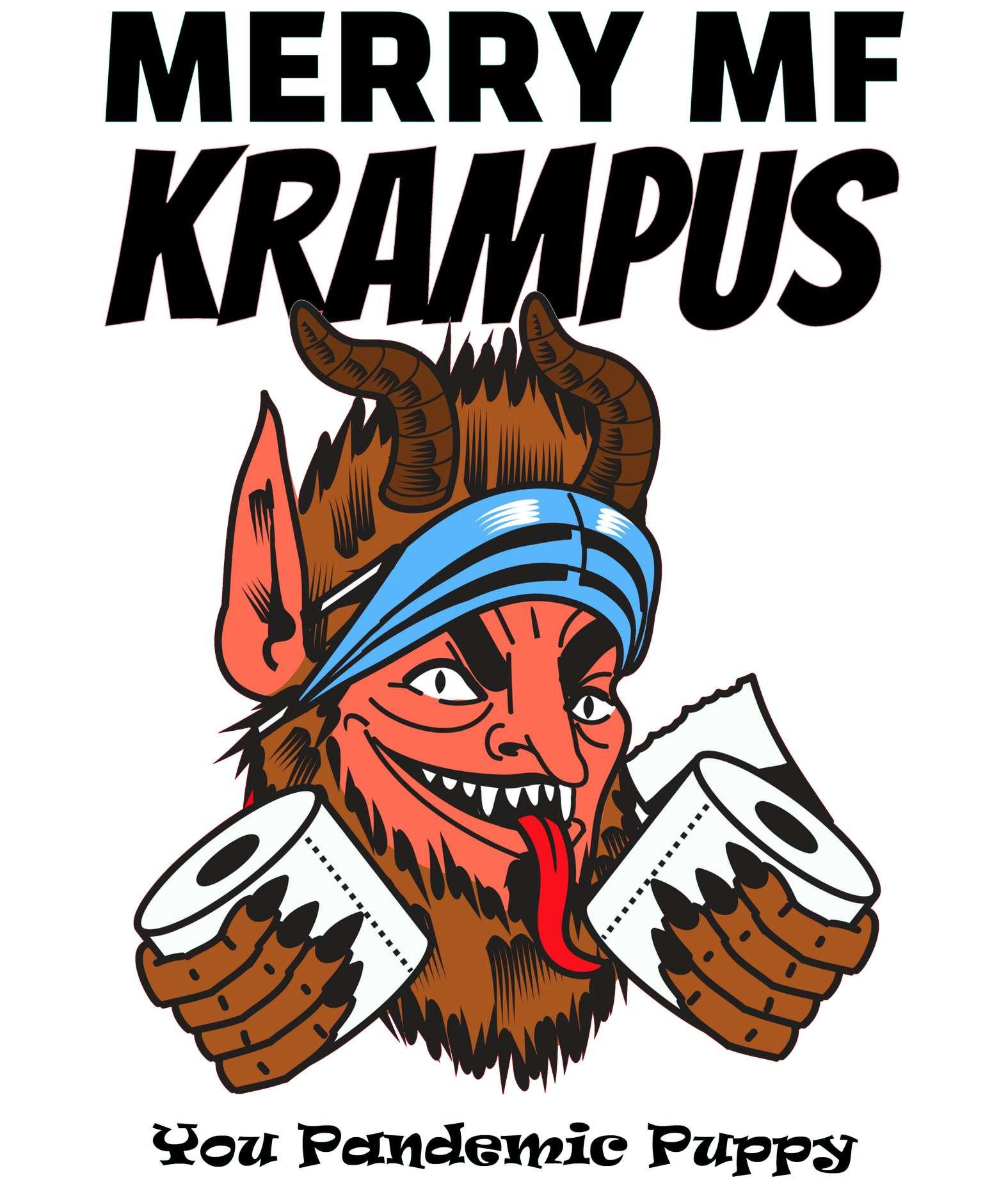 Merry MF Krampus You Pandemic Puppy - Witty Twisters T-Shirts