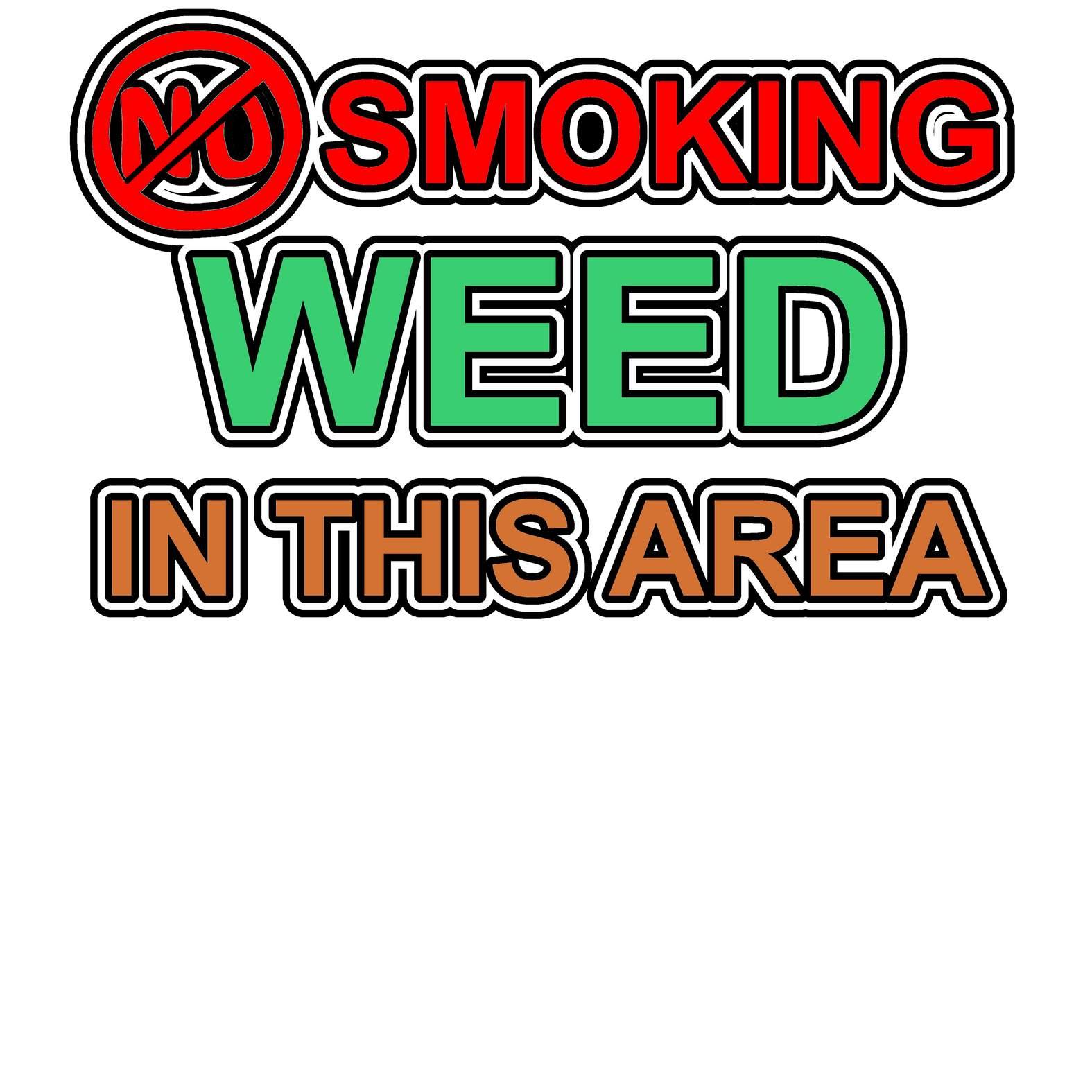 No Smoking Weed In This Area - Witty Twisters T-Shirts