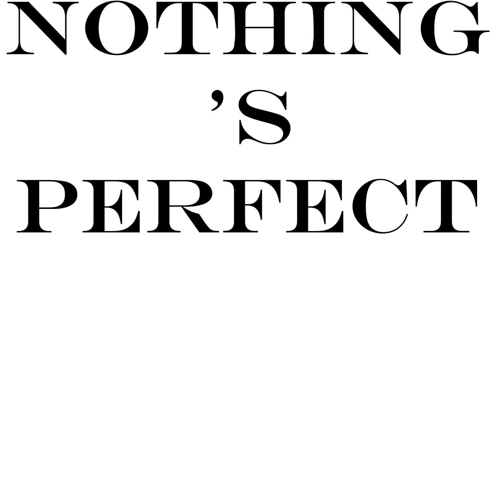 Nothing 's Perfect - T-Shirt - Witty Twisters Fashions