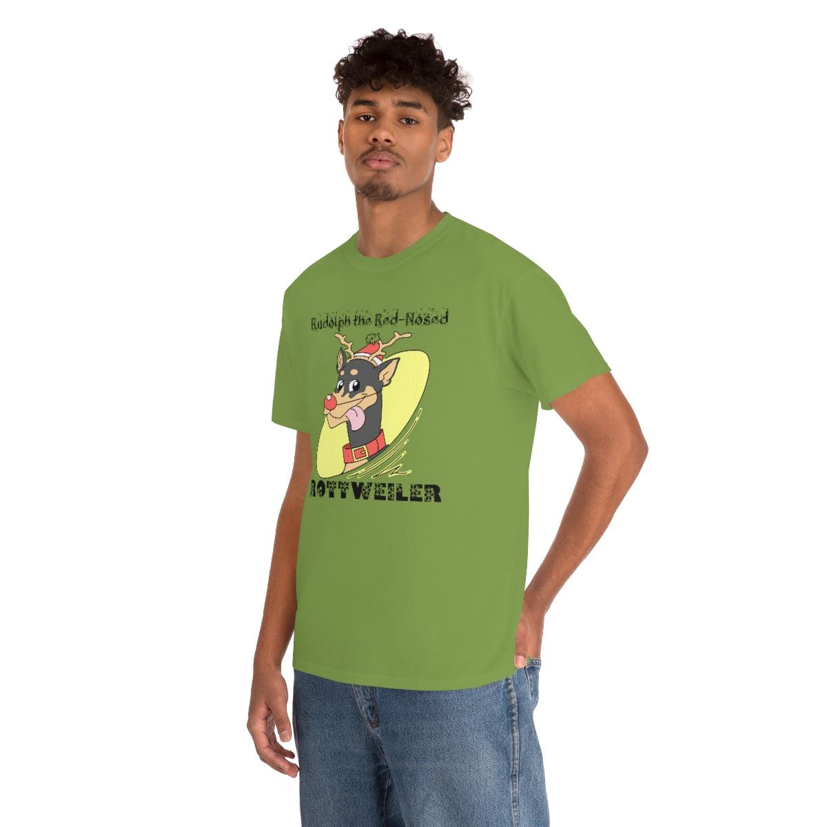 Rudolph The Red-Nosed Rottweiler - Witty Twisters T-Shirts