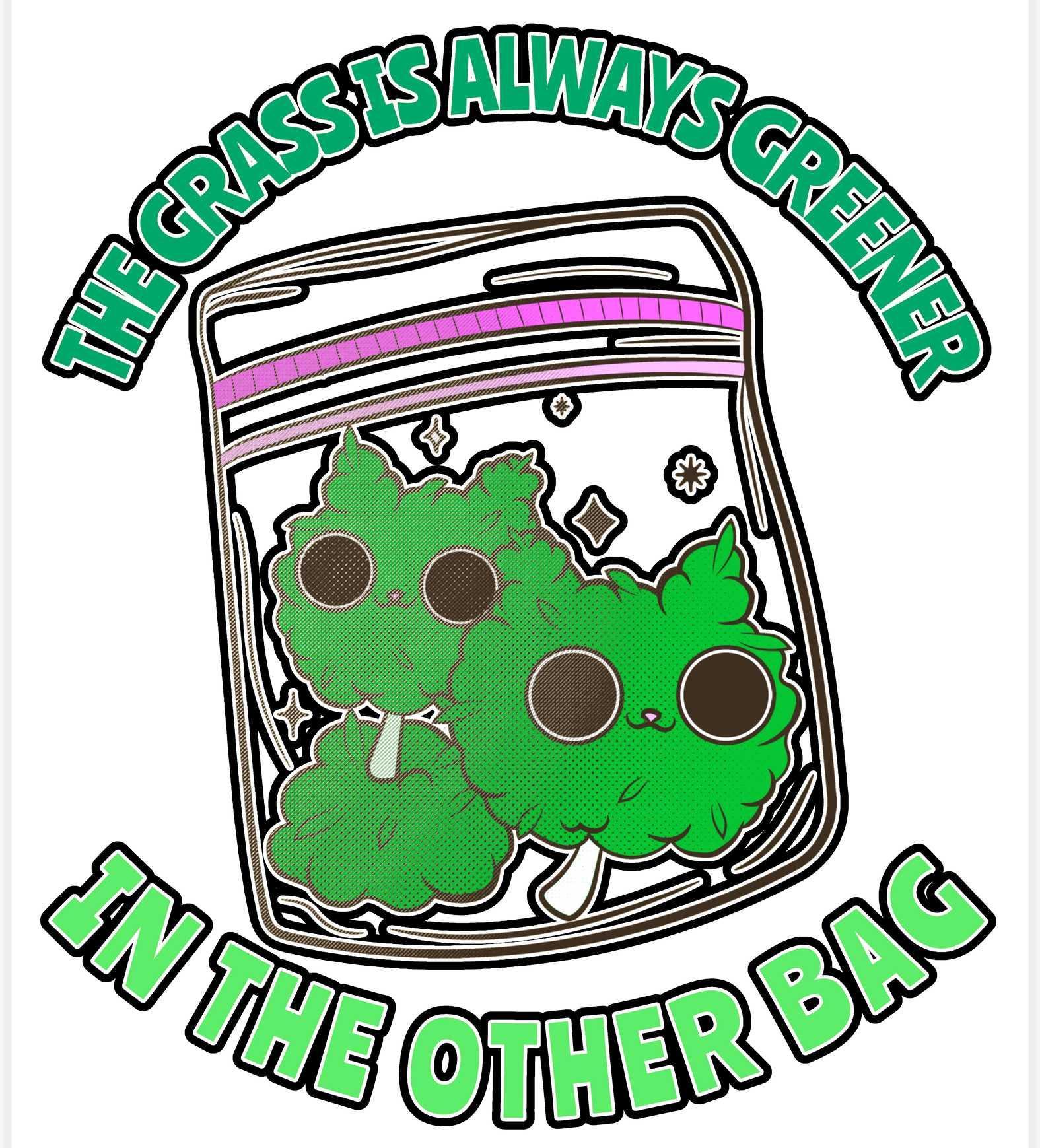 The grass is always greener in the other bag - T-Shirt - Witty Twisters Fashions