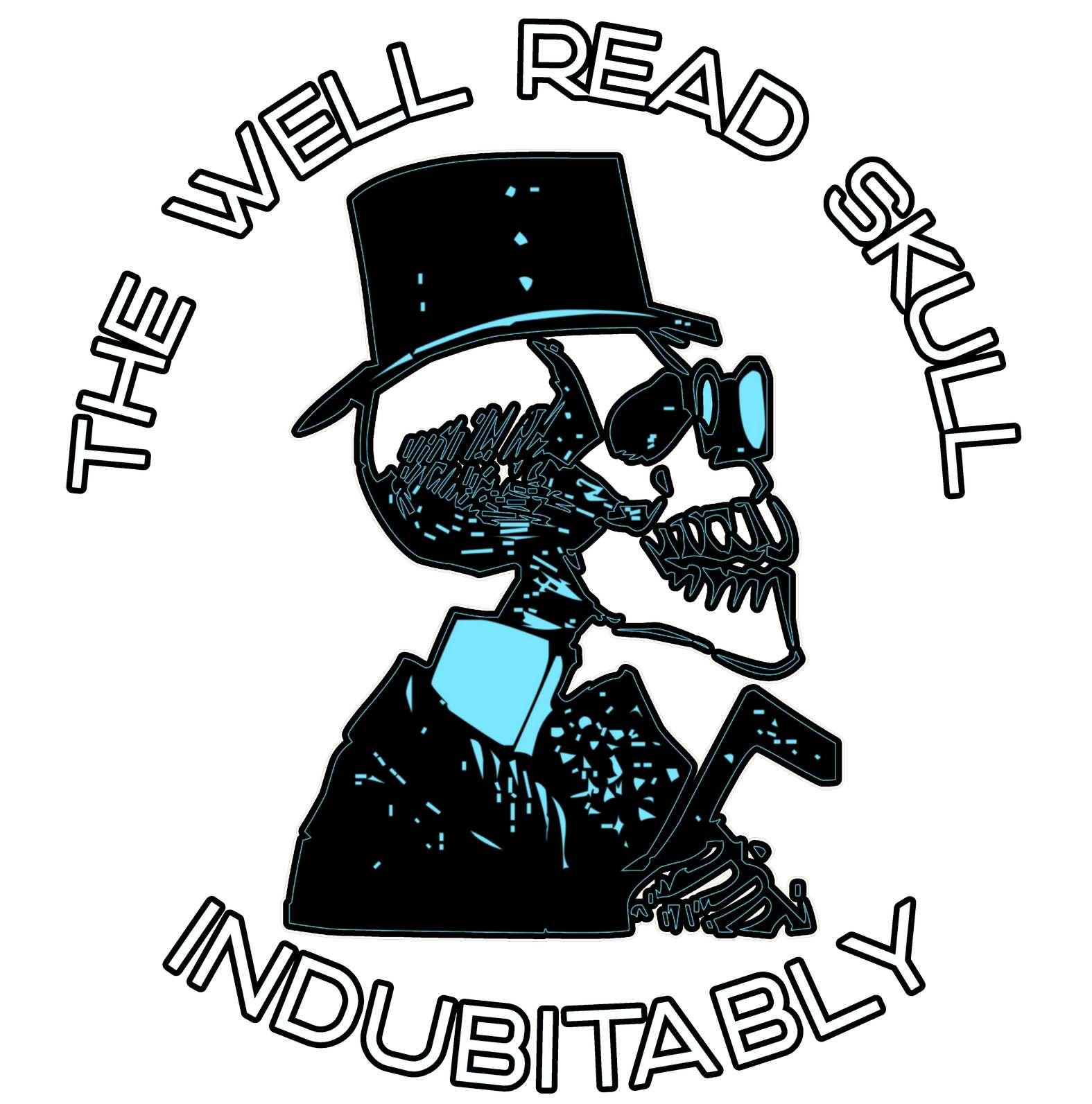 The Well Read Skull Indubitably - T-Shirt - Witty Twisters Fashions