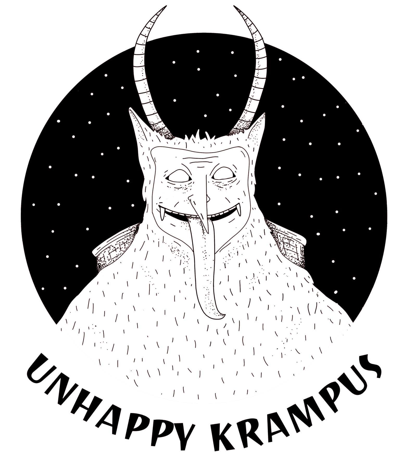 Unhappy Krampus - Witty Twisters T-Shirts