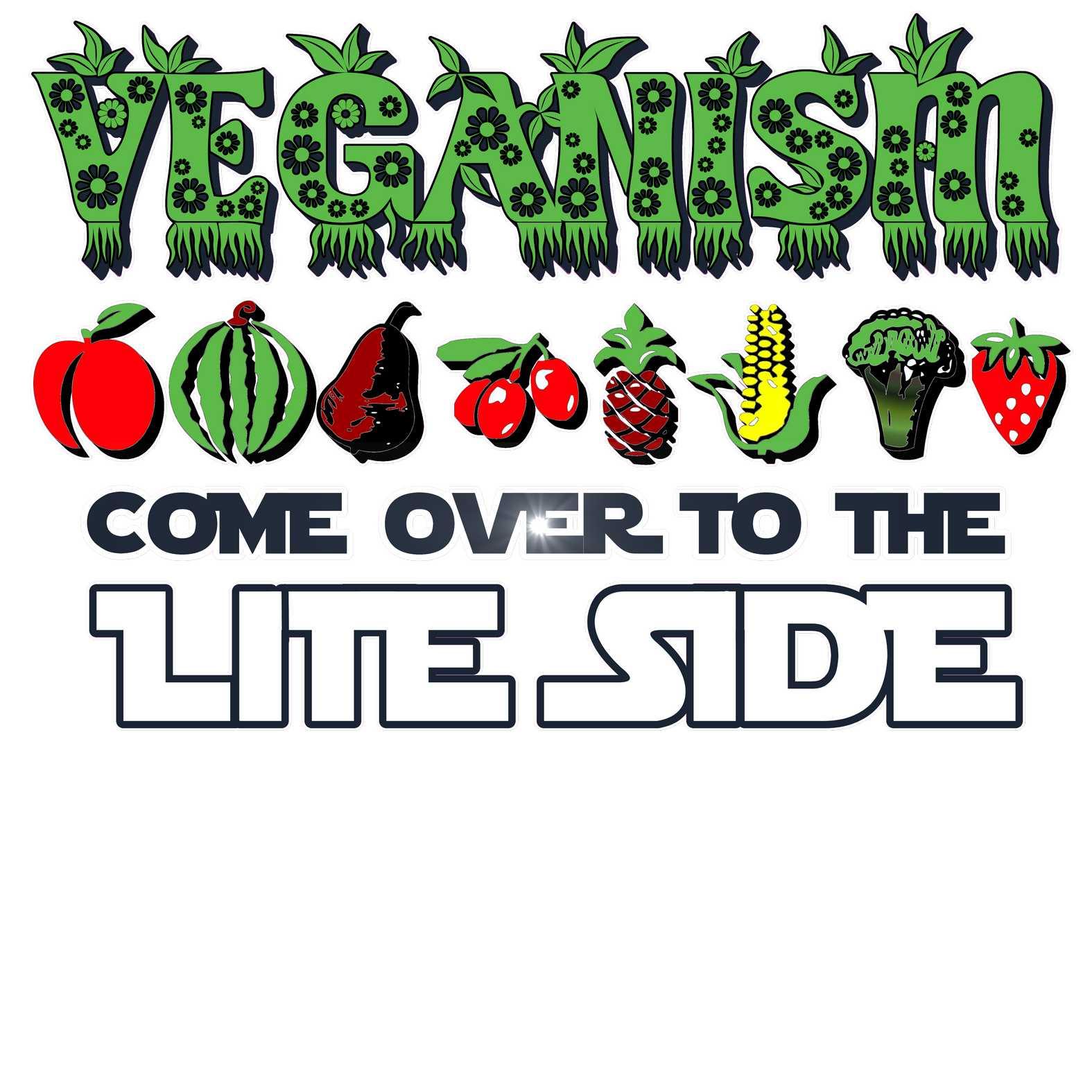 VEGANISM Come Over To The Lite Side - T-Shirt - Witty Twisters Fashions