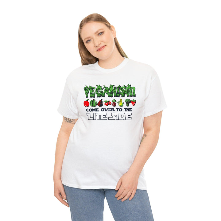 VEGANISM Come Over To The Lite Side - Witty Twisters T-Shirts
