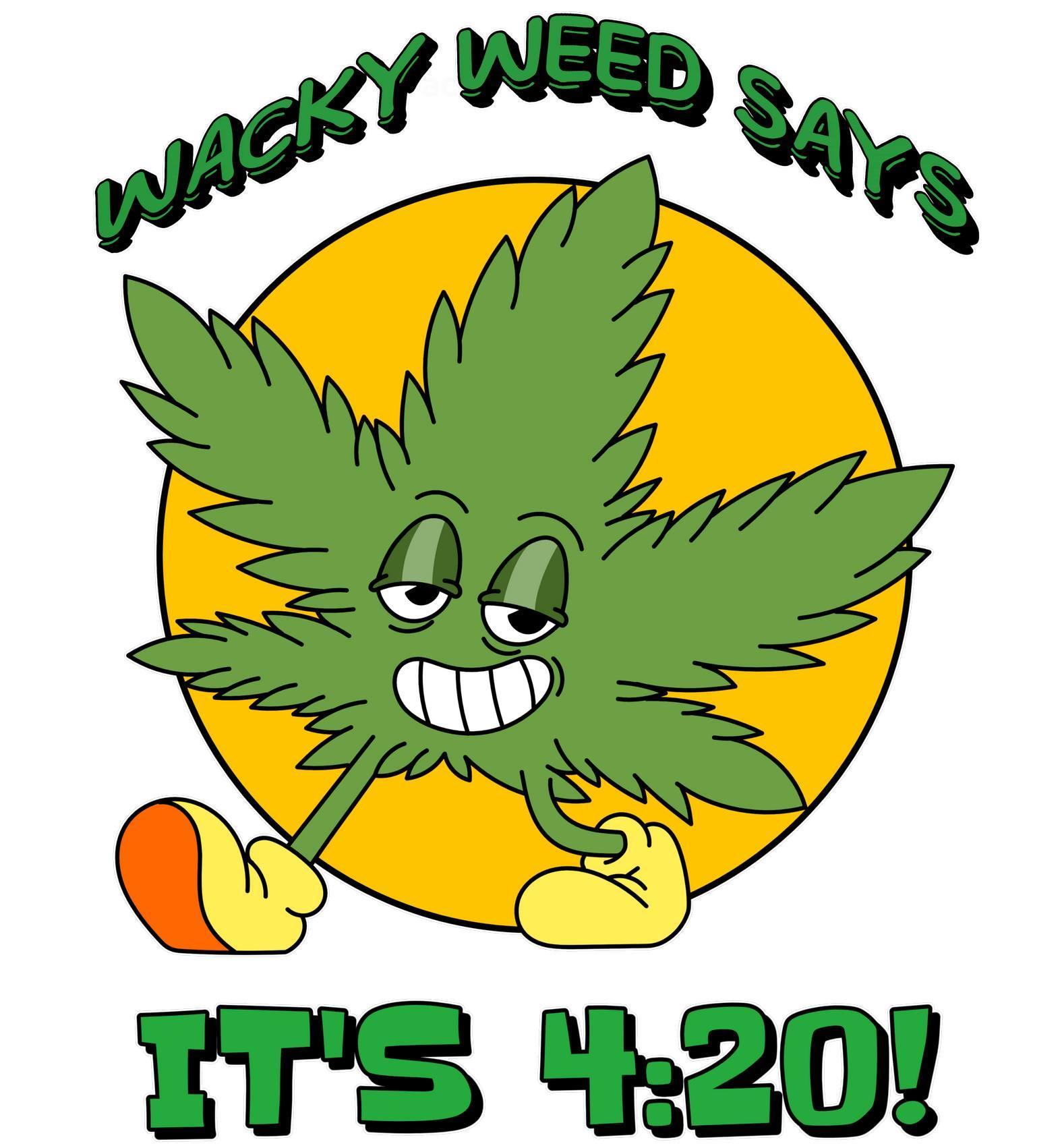 Wacky Weed Says It's 4:20! - T-Shirt - Witty Twisters Fashions