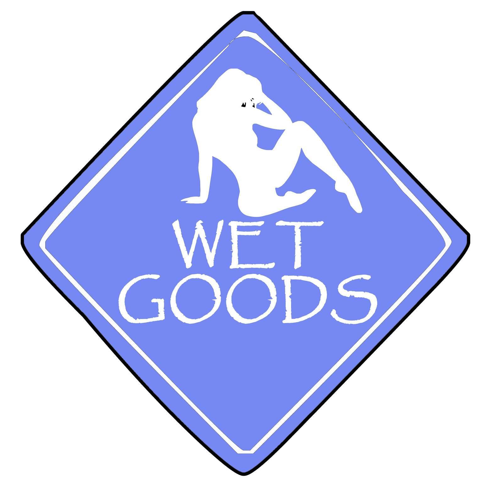 Wet Goods Sign - High Neck Crop Bikini Top - Witty Twisters Fashions