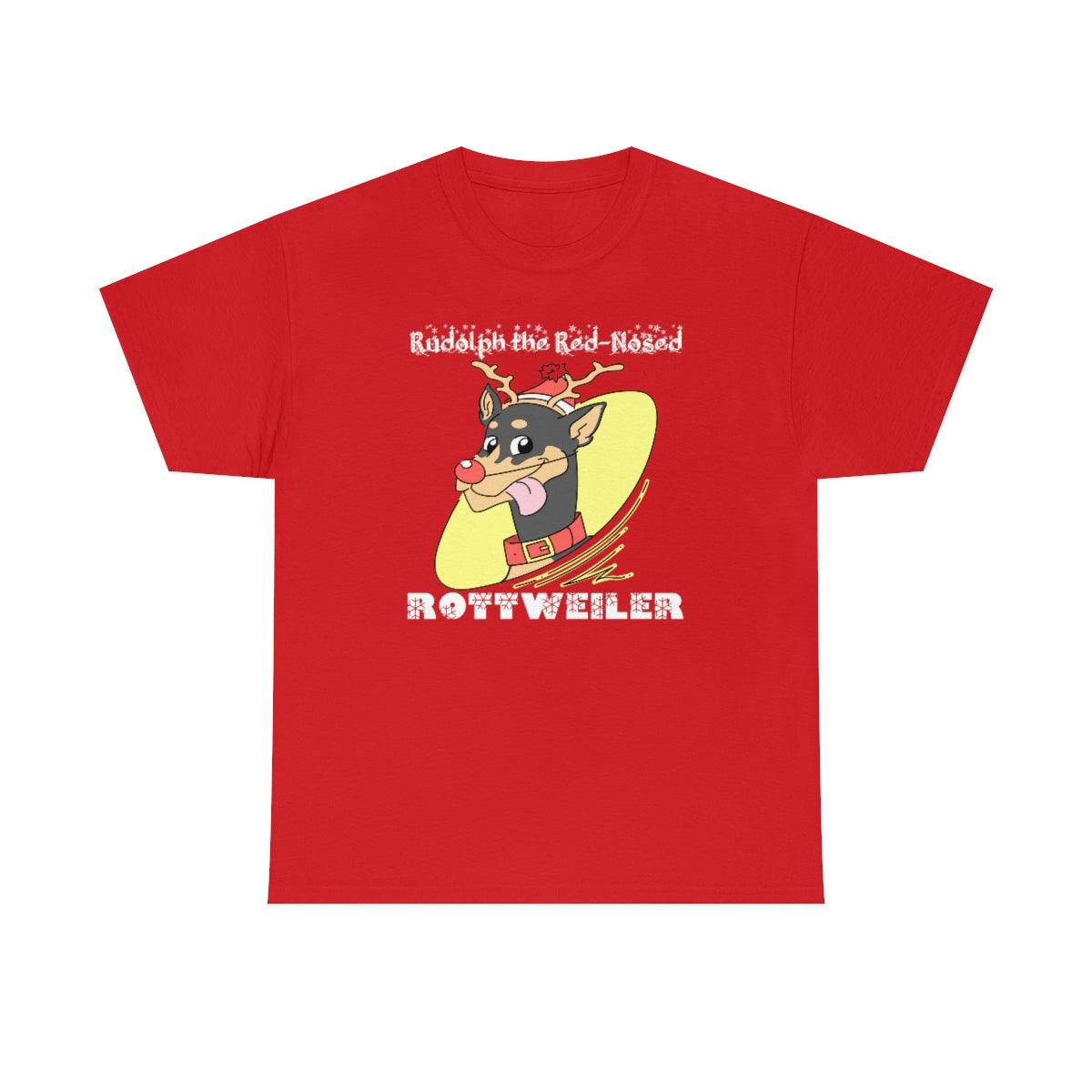 Rudolph The Red-Nosed Rottweiler - Witty Twisters T-Shirts