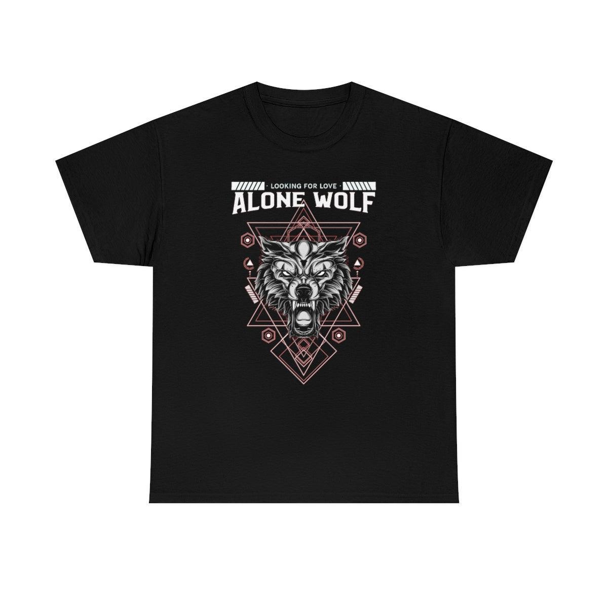 Alone Wolf Looking For Love - T-Shirt - Witty Twisters Fashions