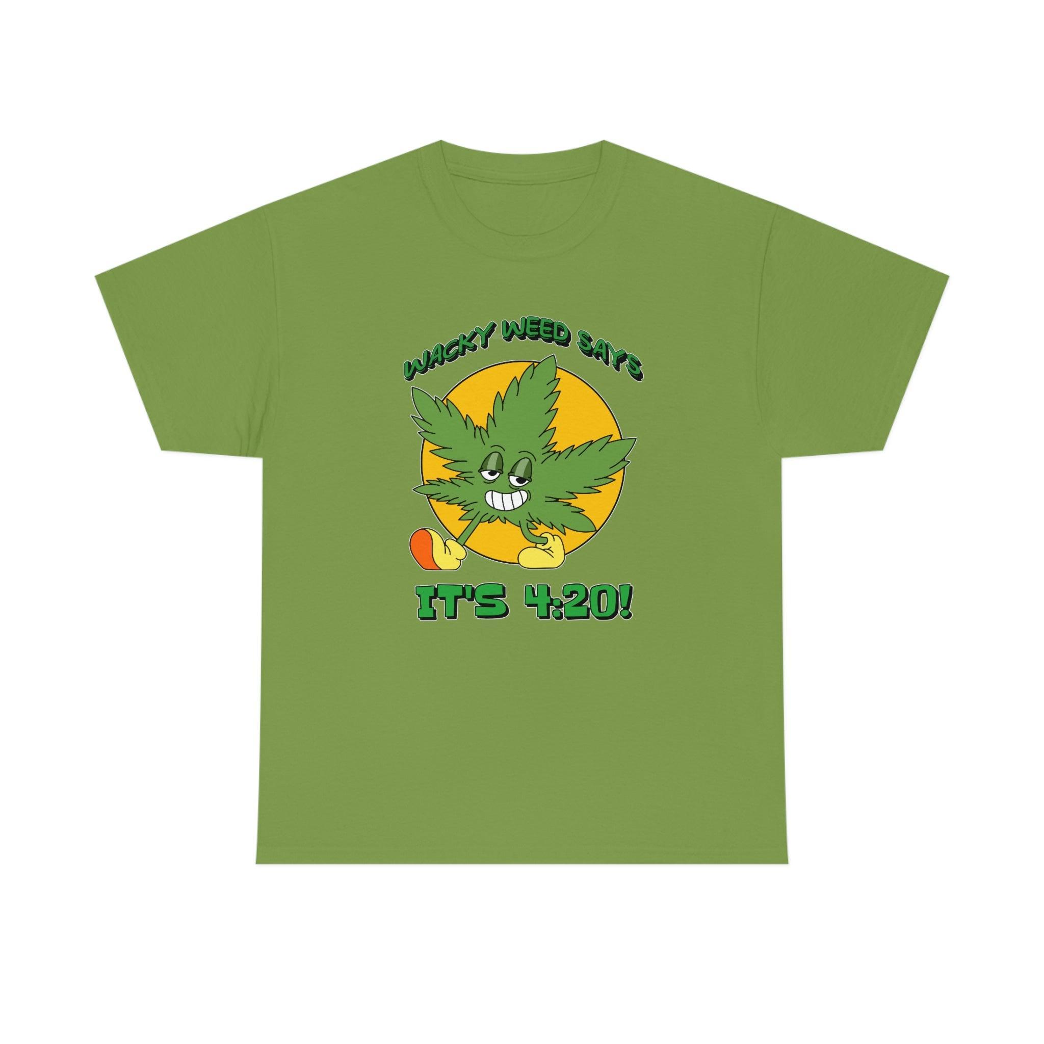 Wacky Weed Says It's 4:20! - T-Shirt - Witty Twisters Fashions