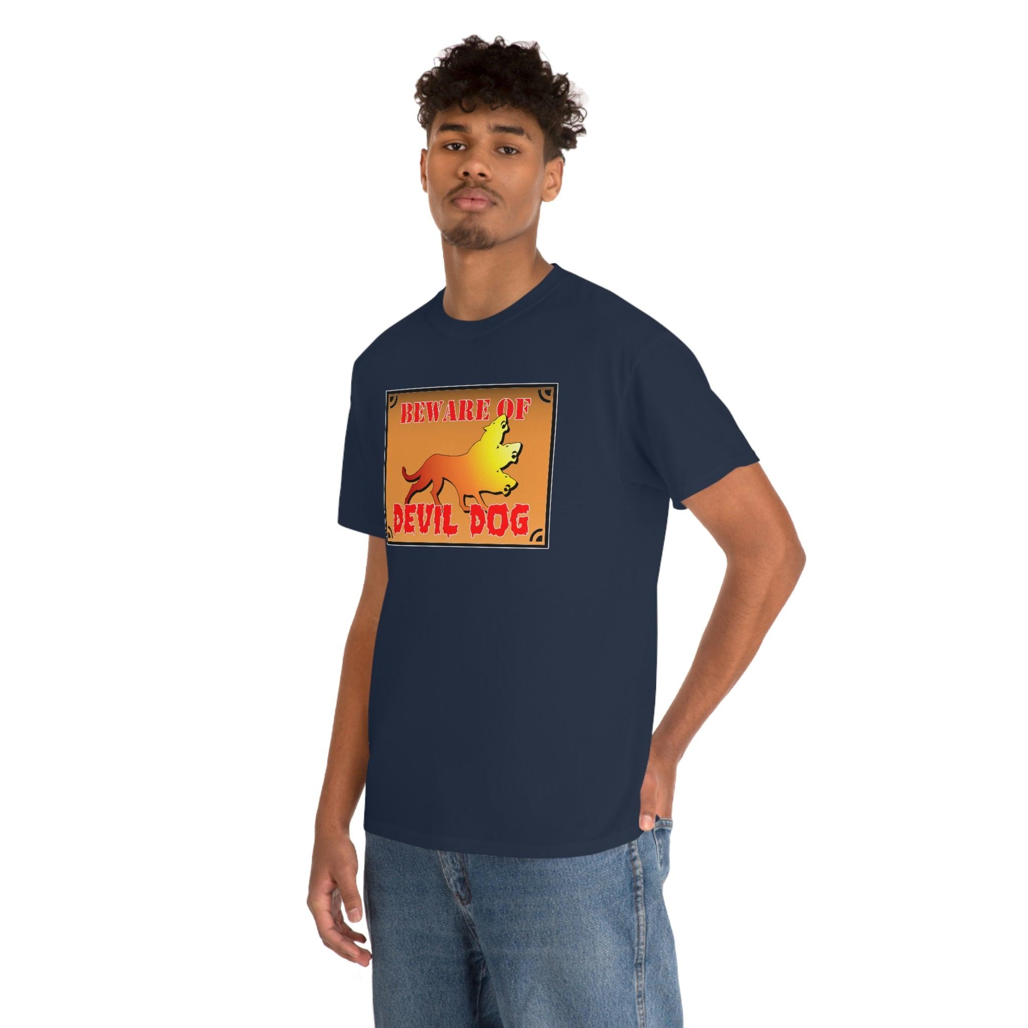 Beware of Devil Dog Sign - T-Shirt - Witty Twisters Fashions