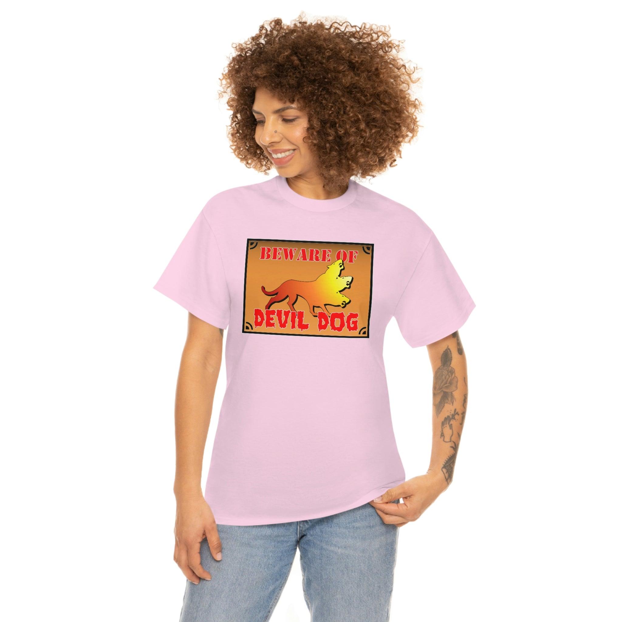 Beware of Devil Dog Sign - T-Shirt - Witty Twisters Fashions