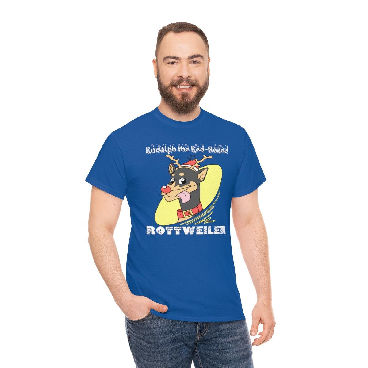 Rudolph The Red-Nosed Rottweiler - Witty Twisters T-Shirts